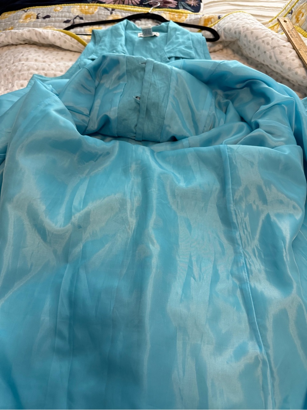 Merona Sleeveless Button-Front 100% Linen Maxi Dress in Aqua Blue - Picture 6 of 15